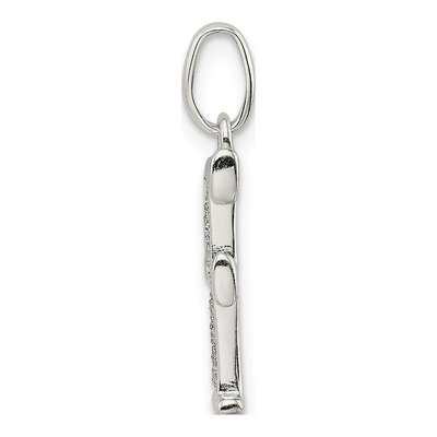 Sterling Silver Glitter Enamel Letter F Charm – view 3