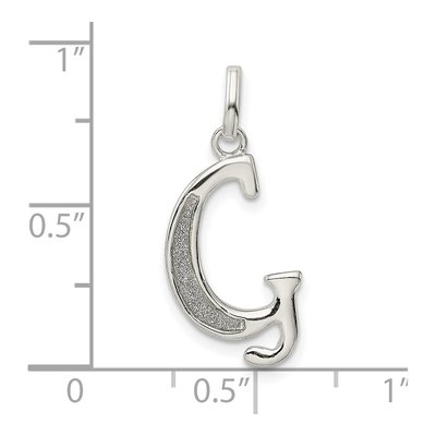 Sterling Silver Glitter Enamel Letter G Charm – view 4