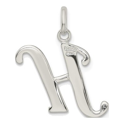 Sterling Silver Glitter Enamel Letter H Charm – view 5