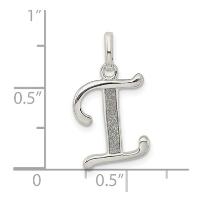 Sterling Silver Glitter Enamel Letter I Charm – view 4
