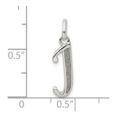 Sterling Silver Glitter Enamel Letter J Charm – view 4