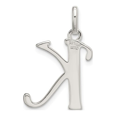 Sterling Silver Glitter Enamel Letter K Charm – view 5