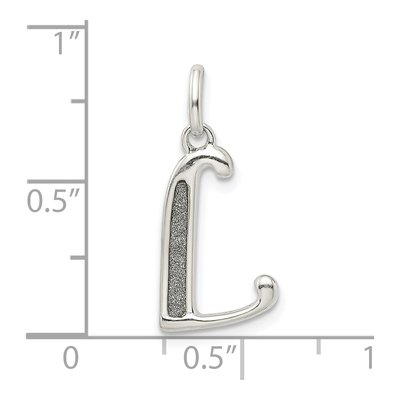 Sterling Silver Glitter Enamel Letter L Charm – view 4