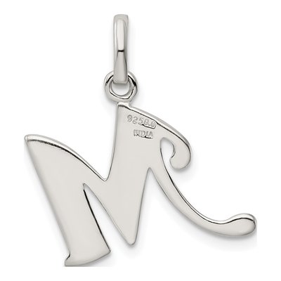 Sterling Silver Glitter Enamel Letter M Charm – view 5