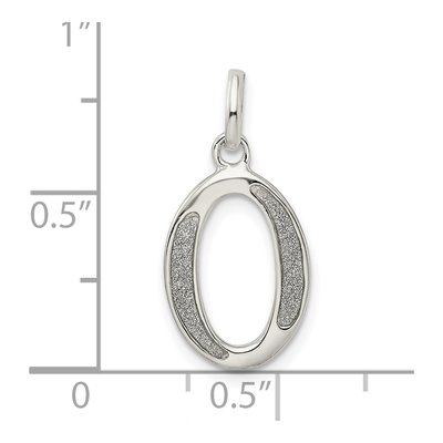Sterling Silver Glitter Enamel Letter O Charm – view 4