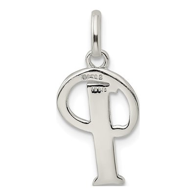 Sterling Silver Glitter Enamel Letter P Charm – view 5