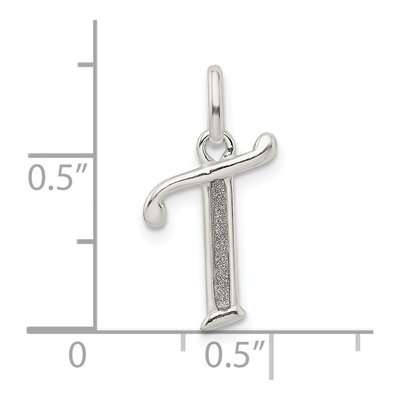 Sterling Silver Glitter Enamel Letter T Charm – view 4