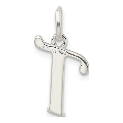 Sterling Silver Glitter Enamel Letter T Charm – view 5