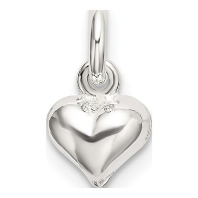 Sterling Silver Puffed Heart Pendant – view 4