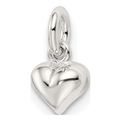 Sterling Silver Puffed Heart Pendant – view 5
