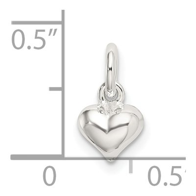 Sterling Silver Puffed Heart Pendant – view 6