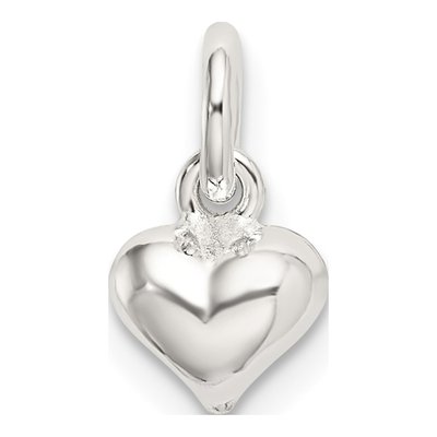 Sterling Silver Puffed Heart Pendant