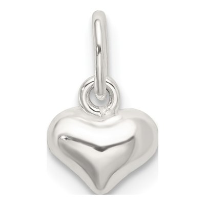 Sterling Silver Puffed Heart Pendant – view 4