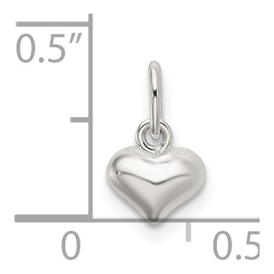 Sterling Silver Puffed Heart Pendant – view 5