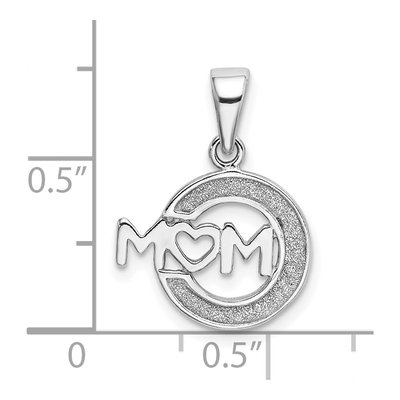 Sterling Silver MOM Pendant – view 4