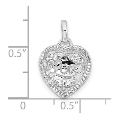 Sterling Silver Heart Pendant – view 4