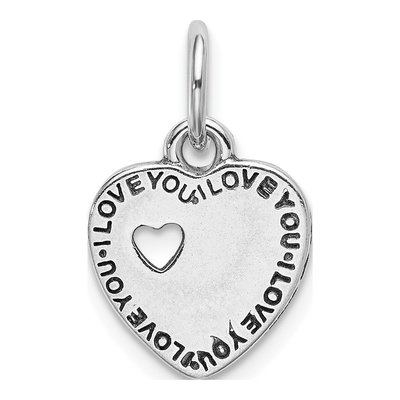 Sterling Silver Oxidized You Me Pendant