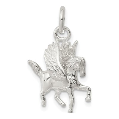Sterling Silver 3D Pegasus Pendant