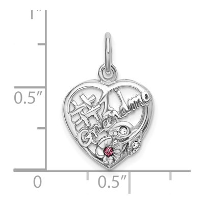 Sterling Silver CZ Grandma Number 1 Pendant – view 5