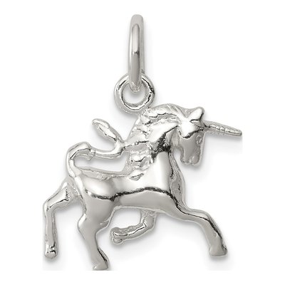 Sterling Silver 3D Unicorn Pendant