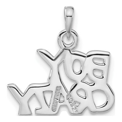 Sterling Silver 'boy Crazy' Themed Pendant – view 3