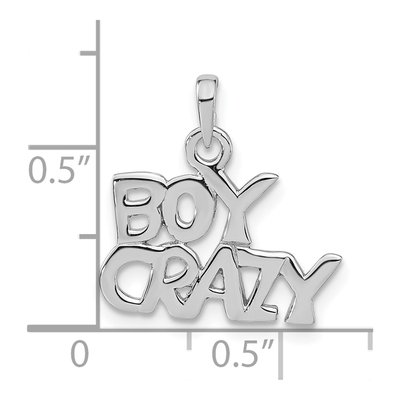 Sterling Silver 'boy Crazy' Themed Pendant – view 4