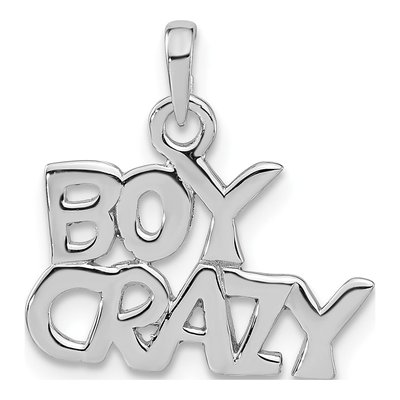 Sterling Silver 'boy Crazy' Themed Pendant