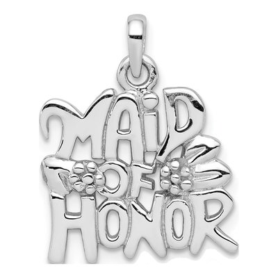 Sterling Silver Maid of Honor Pendant