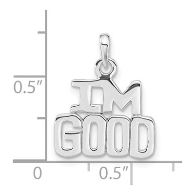 Sterling Silver 'im Good' Pendant – view 4