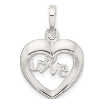 Sterling Silver Love Heart Pendant