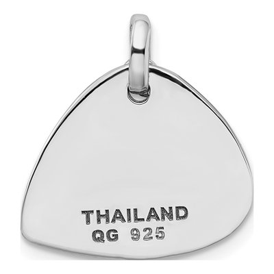 Sterling Silver Crystal Guitar Pick Pendant – view 4