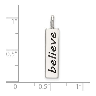 Sterling Silver Believe Enamel Pendant – view 5