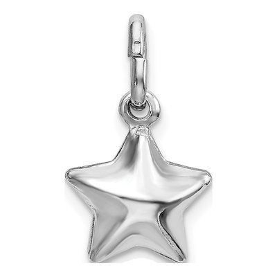Sterling Silver Puffed Star Charm – view 4