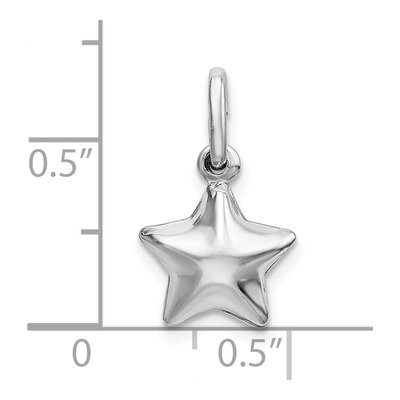 Sterling Silver Puffed Star Charm – view 5