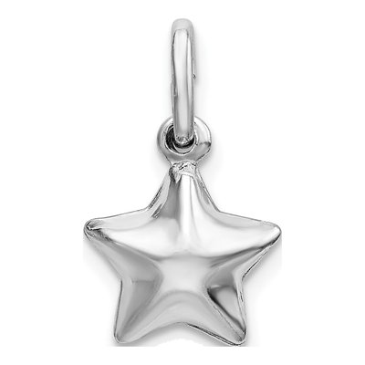 Sterling Silver Puffed Star Charm