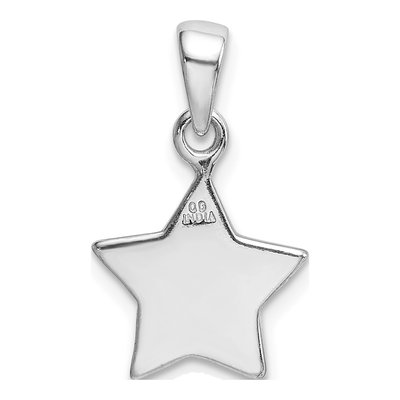 Sterling Silver Glitter Enamel Star Pendant – view 4