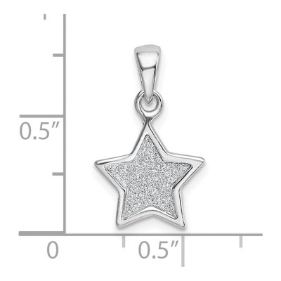 Sterling Silver Glitter Enamel Star Pendant – view 5