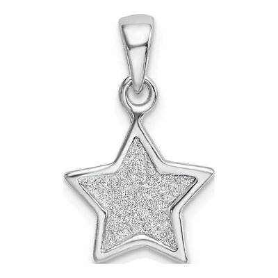 Sterling Silver Glitter Enamel Star Pendant