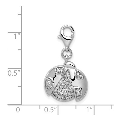 Sterling Silver CZ Ladybug Charm – view 6