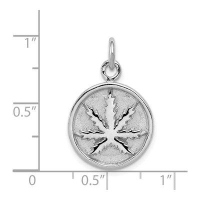 Sterling Silver Leaf Pendant – view 4