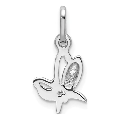 Sterling Silver CZ Butterfly Pendant – view 4