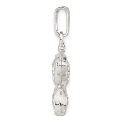 Sterling Silver Puffed Butterfly Charm – view 2