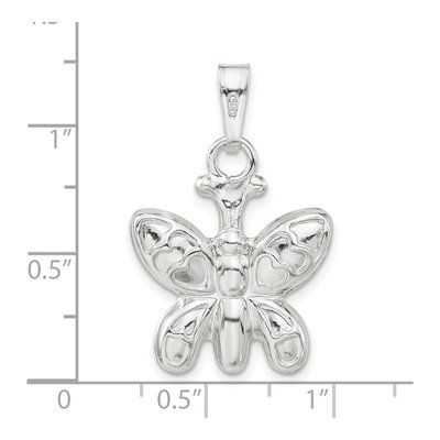 Sterling Silver Puffed Butterfly Charm – view 4