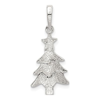 Sterling Silver Enameled Christmas Tree Pendant – view 4