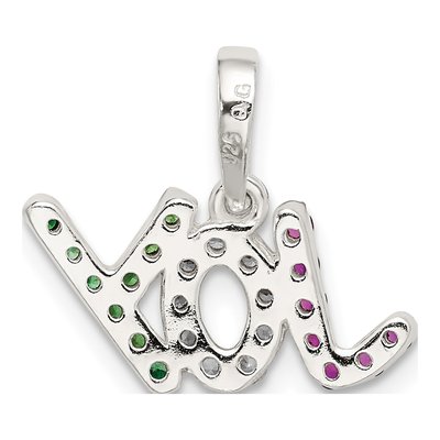 Sterling Silver CZ Joy Pendant – view 4