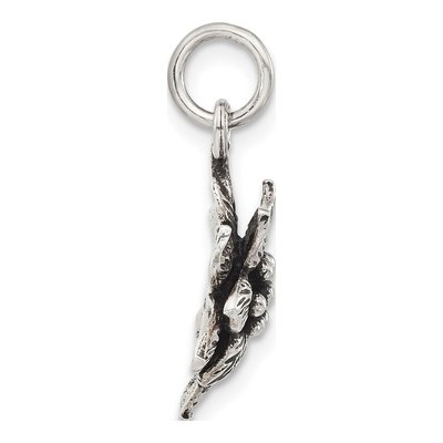 Sterling Silver Antiqued Flower Pendant – view 2