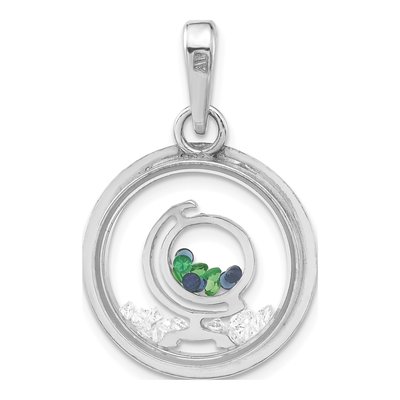 Sterling Silver Globe Pendant – view 3