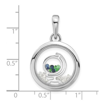 Sterling Silver Globe Pendant – view 4