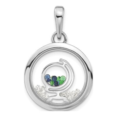 Sterling Silver Globe Pendant