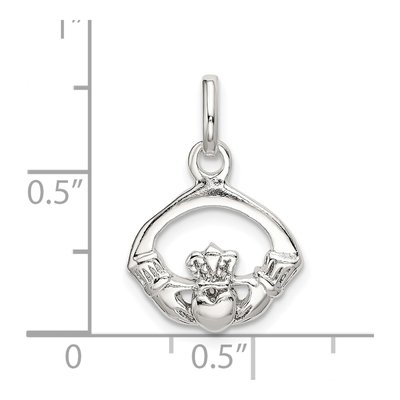 Sterling Silver Claddagh Pendant – view 5